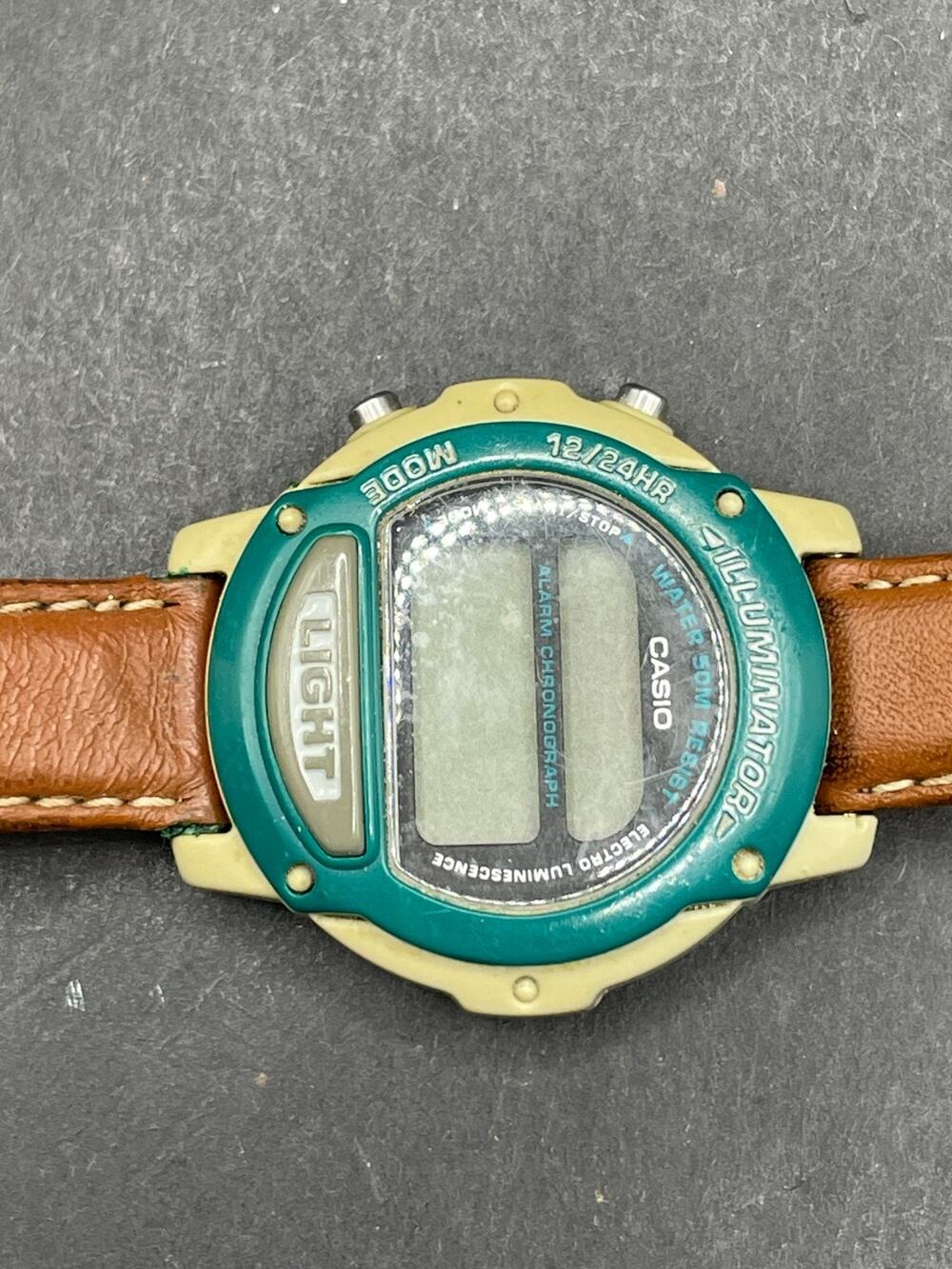 Casio LW-22H Illuminator Digital 12/24 Hour Unisex Watch 50m Teal Blue Brown